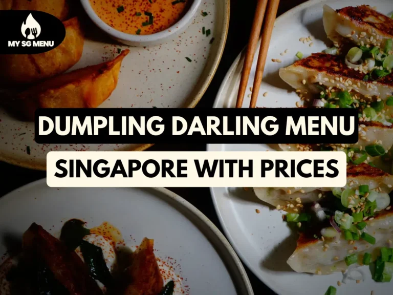 Dumpling Darling Menu Singapore with Prices