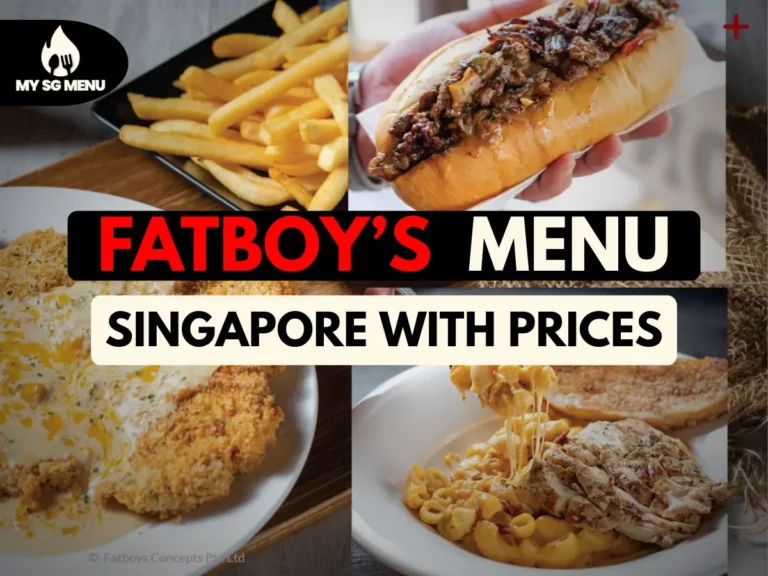 Fatboy’s Menu Singapore with Prices