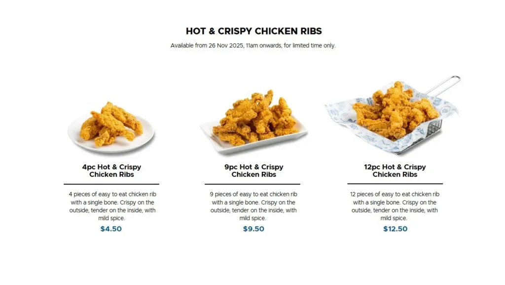 Long John Silver’s Menu Singapore with Prices 