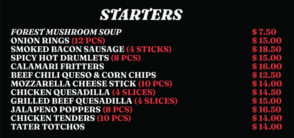 Fatboys Menu Singapore with Prices