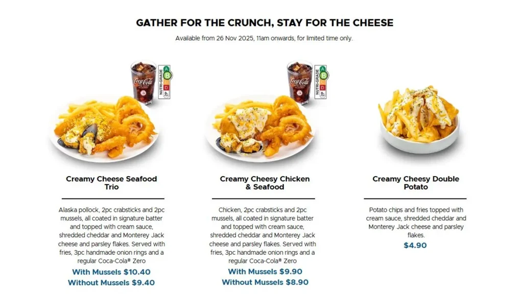 Long John Silver’s Menu Singapore with Prices