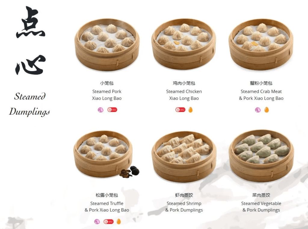 Din Tai Fung Menu With Prices in Singapore | Updated 2026 2 Din Tai Fung Steamed Dumplings Prices