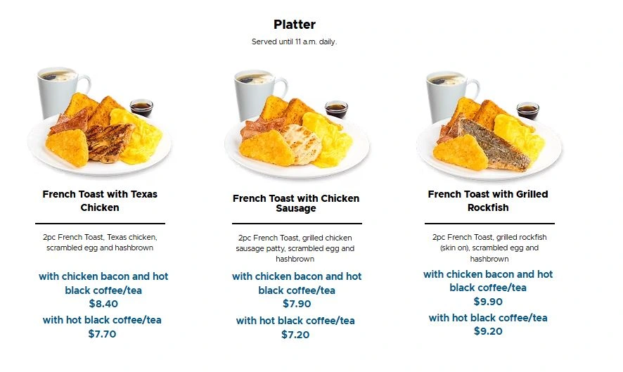 Long John Silver’s Menu Singapore with Prices