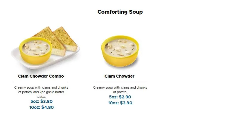 Long John Silver’s Menu Singapore with Prices