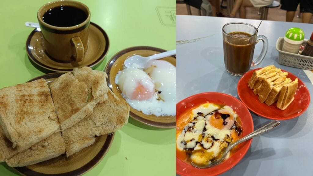 Ah Seng Hai Nam Coffee Amoy Street Food Centre Singapore - Charcoal Grilled Kaya French Toast and Kopi - Best Heritage Coffee