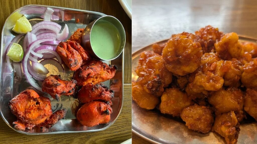Jurong East Food: 20 Spots Worth The Queue 34 Tender chicken malai tikka kebab served alongside a spicier look at palak paneer, a filling option for Jurong East food lovers.