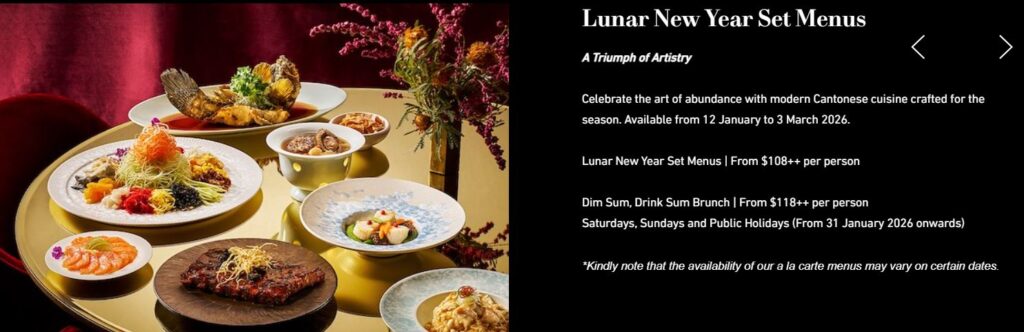 Madame Fan JW Marriott South Beach CNY reunion dinner deals