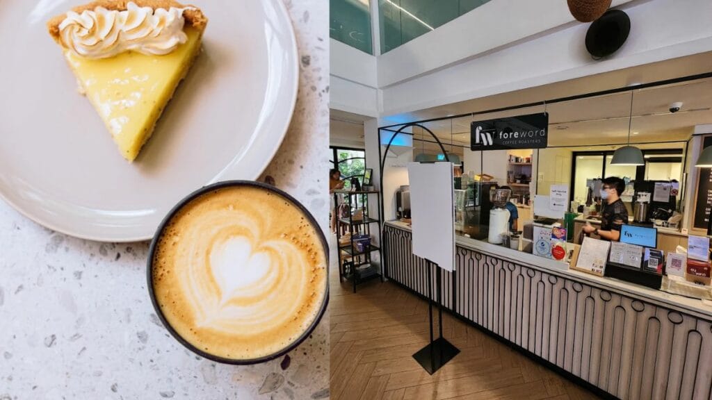 Foreword Coffee Roasters Temasek Shophouse Singapore - Social Enterprise Cafe Iced Cafe Latte - Best Coffee Chain Dhoby Ghaut