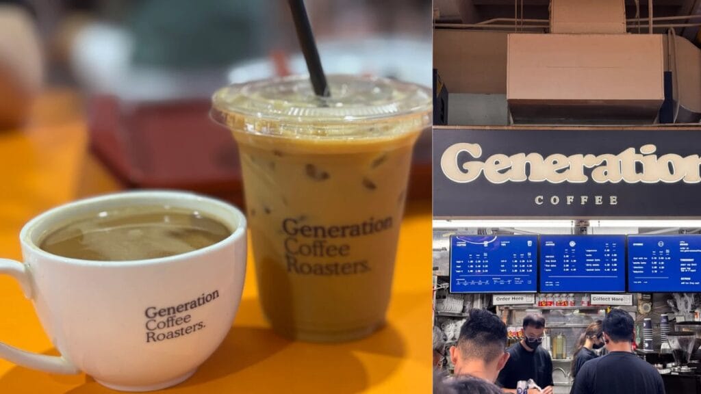Generation Coffee Roasters Tekka Centre Singapore - Modern Dirty Matcha and Traditional Hawker Kopi - Best Artisanal Coffee Stall