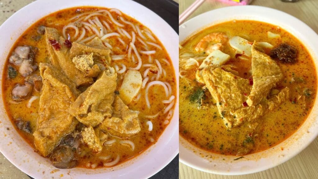 Jurong East Food: 20 Spots Worth The Queue 16 Rich and milky coconut broth laksa topped with fresh cockles, prawns, and fish cake, a comforting Jurong East food bowl.