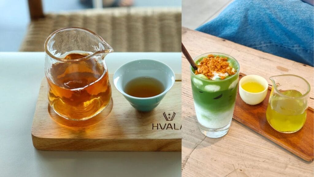 Hvala Odeon 333 North Bridge Road Singapore - Japanese Tatami Aesthetic Cafe Hikari Matcha Latte and Waffles - Best Matcha Cafe
