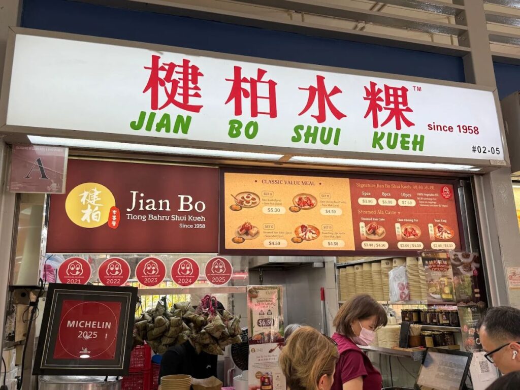 Best Tiong Bahru Cafes for Coffee, Brunch & Desserts (2026 Guide) 18 Traditional Chwee Kueh rice cakes topped with a generous amount of savory, dark chai poh (preserved radish) at Tiong Bahru Market.