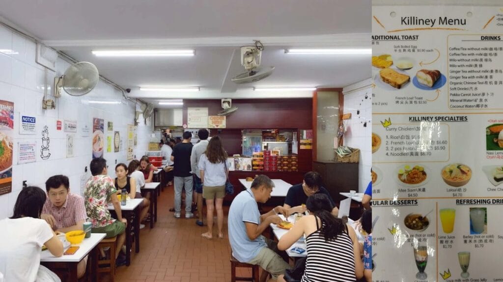 Killiney Kopitiam Flagship Killiney Road Singapore - Classic Singaporean Coffee and Kaya Butter Toast - Traditional Heritage Kopi