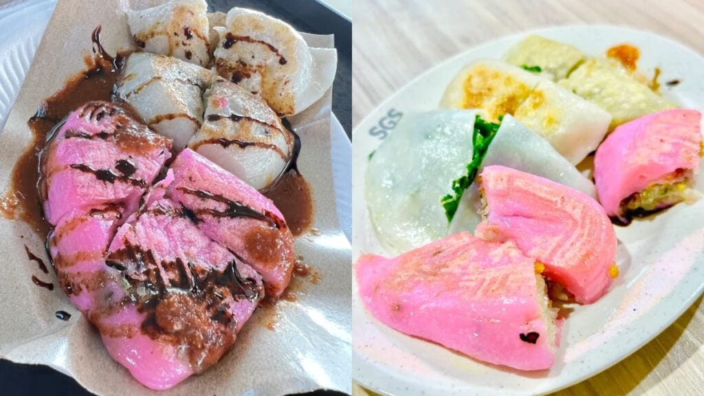 Jurong East Food: 20 Spots Worth The Queue 6 Pan-fried png kueh with a crispy bottom layer and soft glutinous rice filling, a classic Jurong East food snack.