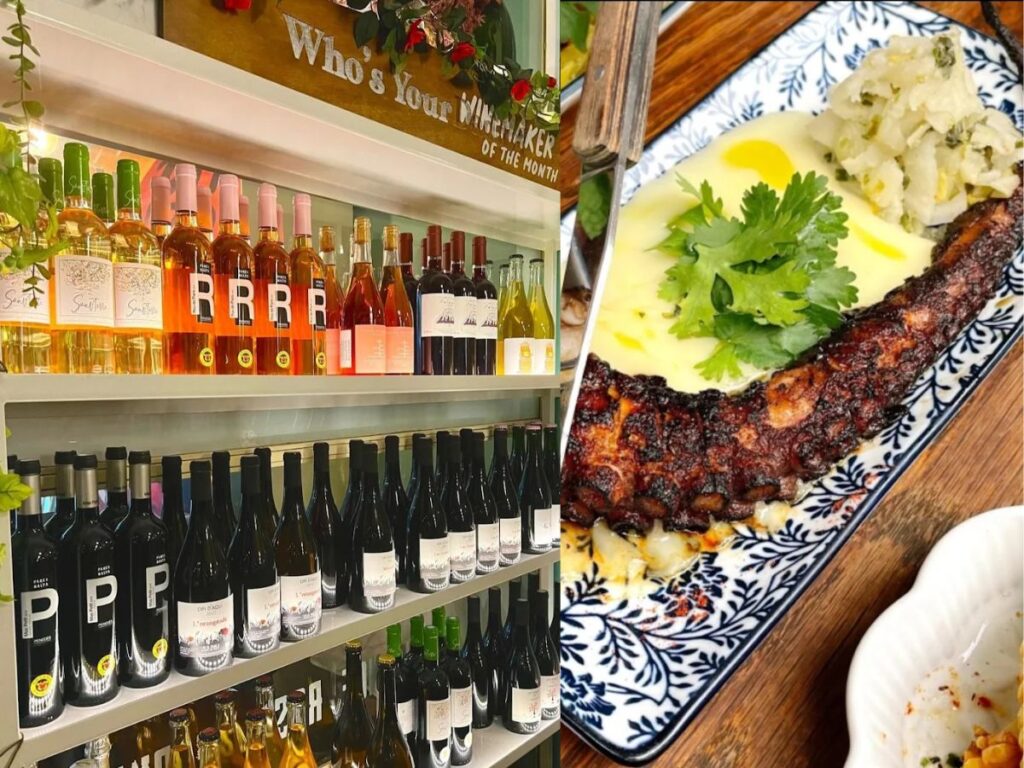 Best Tiong Bahru Cafes for Coffee, Brunch & Desserts (2026 Guide) 28 The Butcher’s Wife: A gourmet gluten-free dish of grilled octopus and fried tapioca cheese cubes at The Butcher’s Wife restaurant.