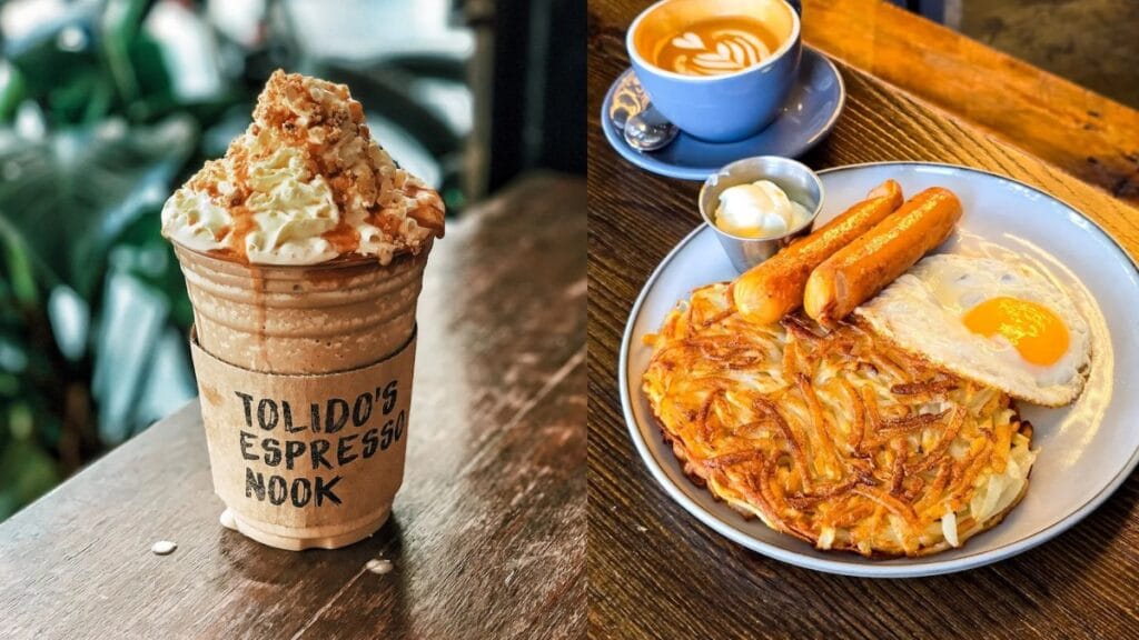 Tolido's Espresso Nook Crawford Lane Singapore - Smoked Salmon Rosti and Sea Salt Caramel Latte - Best Heartland Cafe