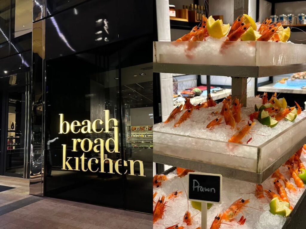 Vertical rotisserie meats and artisanal truffle pizza at the Beach Road Kitchen Sunday brunch in JW Marriott.