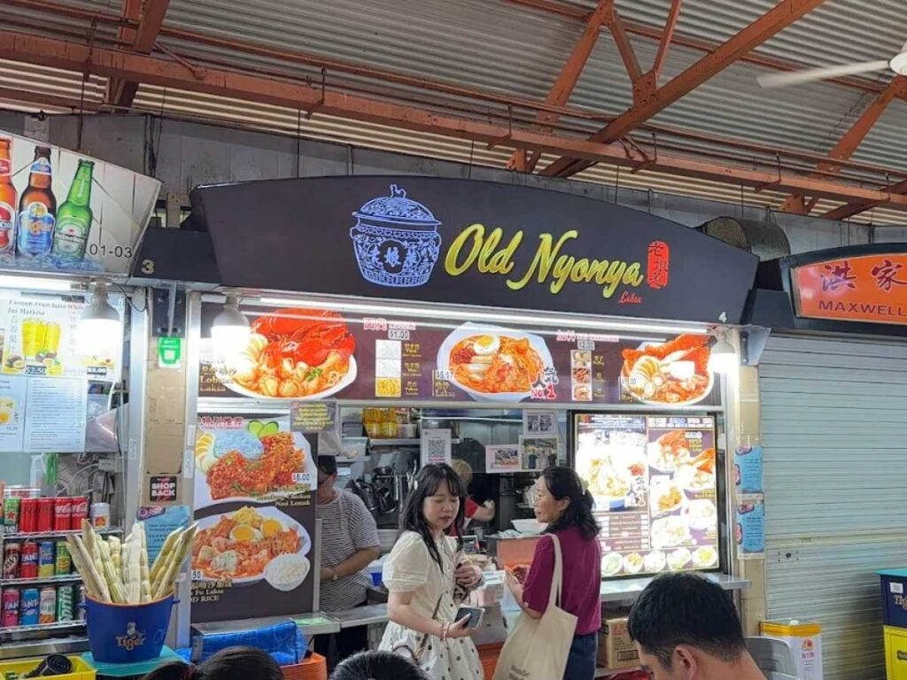 Maxwell Food Centre singapore: 10 Best Stalls & Halal Must-Eats (2026) 9 Old Nyonya stall at Maxwell Food Centre Singapore serving authentic Peranakan dishes