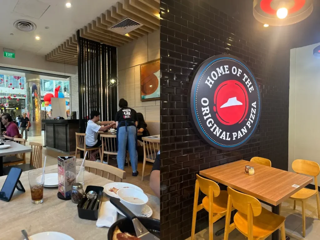 Pizza Hut Singapore Review: Menu, Prices, Location & Honest Verdict (2026) 4 Inside Pizza Hut Singapore outlet with cozy seating, families dining, and a lively, casual atmosphere.