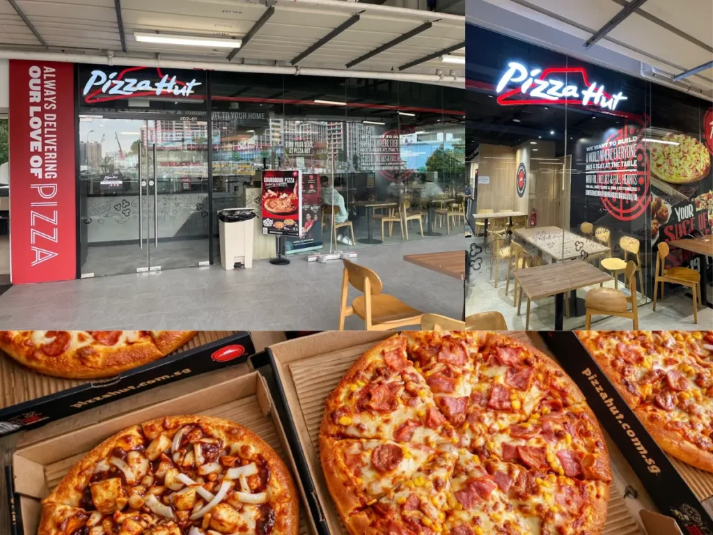 Pizza Hut Singapore Review: Menu, Prices, Location & Honest Verdict (2026) 2 Pizza Hut Singapore restaurant exterior showing the red logo and entrance with diners walking in.