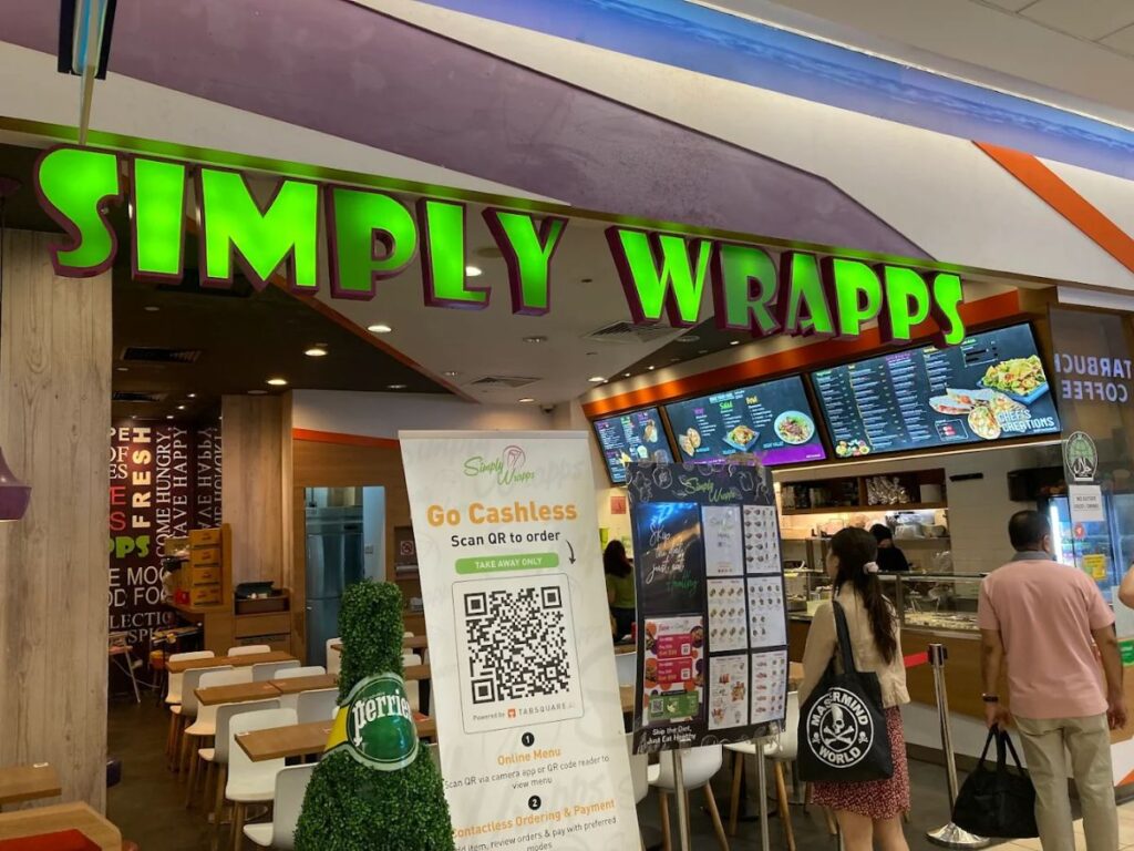 Simply Wrapps salad wraps healthy meal counter Plaza Singapura Food