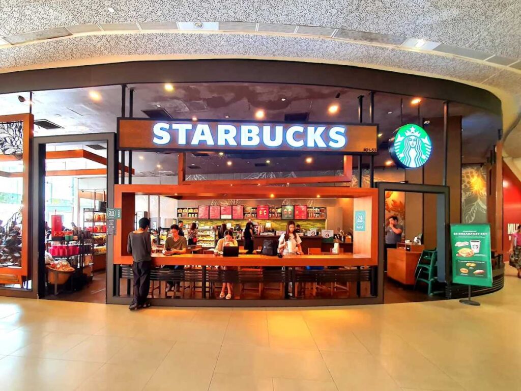 Starbucks Plaza Singapura coffee drinks laptop friendly seating Plaza Singapura Food