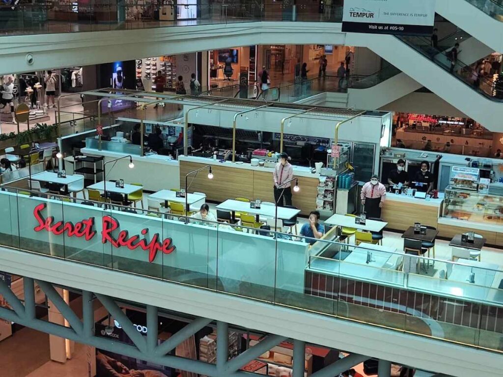 Secret Recipe cakes pastries and cafe seating Plaza Singapura Food