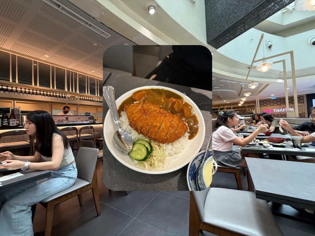 The Sushi Bar fresh sushi counter and Japanese menu display Plaza Singapura Food