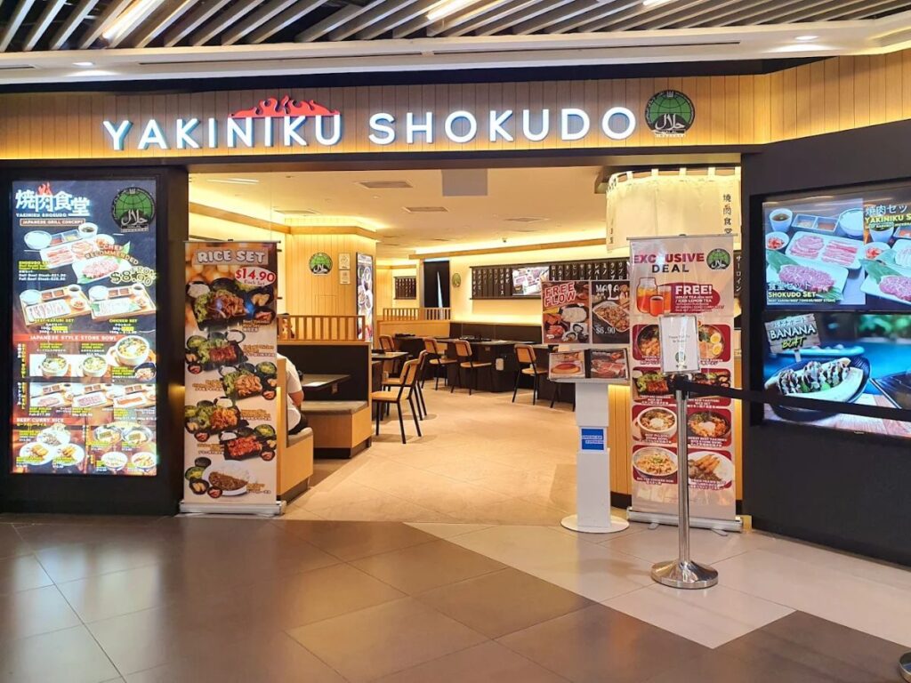 Yakiniku Shokudo halal yakiniku grill meat set and dining area Plaza Singapura Food