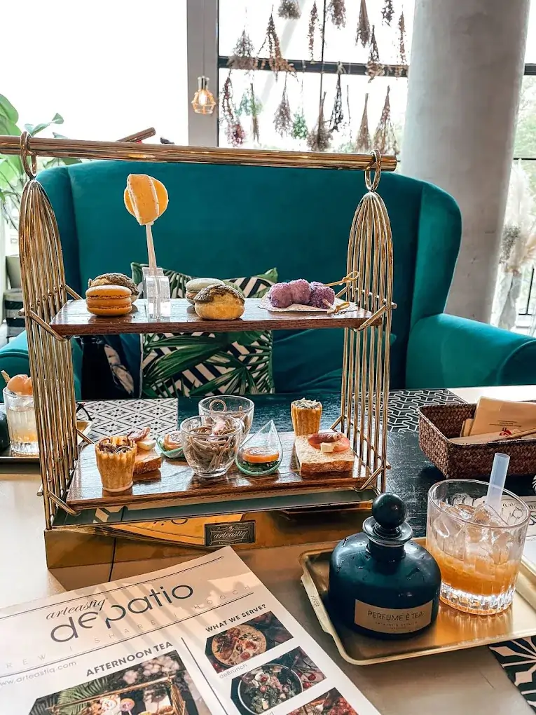 Gourmet Italian dishes paired with signature tea at Arteastiq DePatio Plaza Singapura.