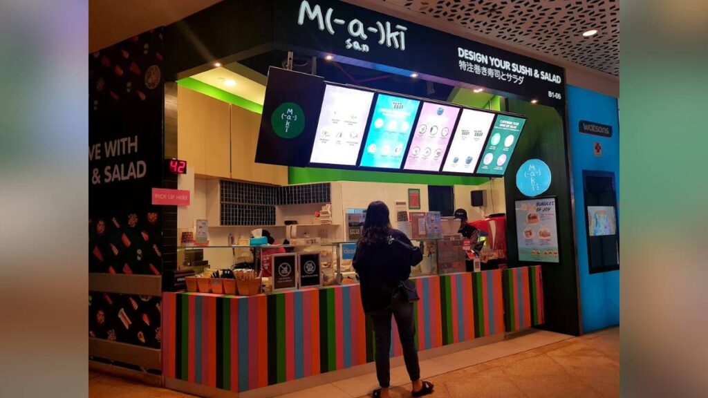 Maki-San halal sushi rolls in JEM Jurong East – Jurong East Halal Food Guide
