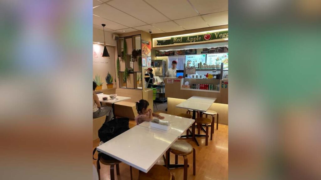 Fortune Centre Food Guide (2026): 35 Best Places to Eat 34 Red Apple Veggie Cafe: Lion's Mane Rendang and Mushroom Satay at Red Apple.