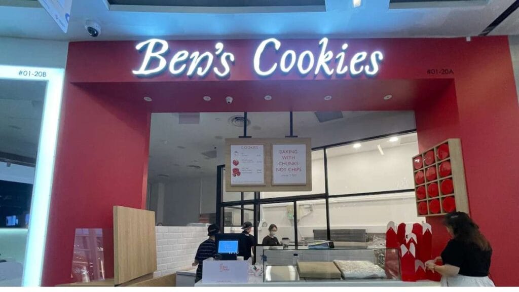 Ben’s Cookies fresh baked cookies at Changi City Point Singapore Changi City Point Food Guide