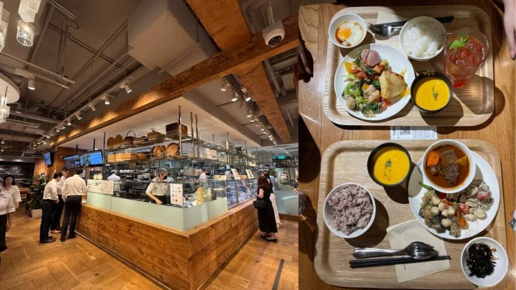 Café & Meal MUJI: Minimalist interior of Café & Meal MUJI featuring healthy Japanese deli sets - Plaza Singapura Cafe