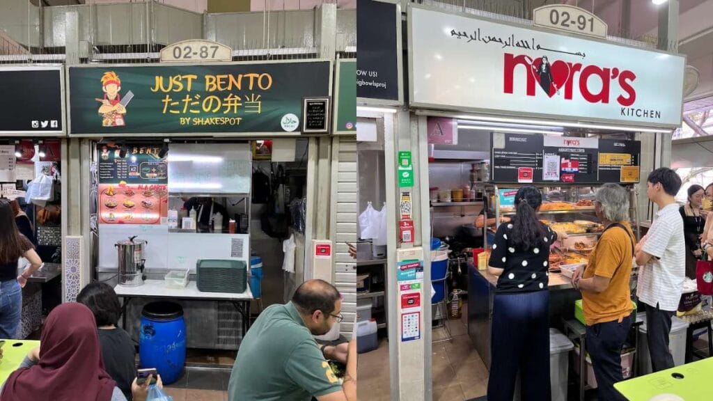 Amoy Street Food Centre Guide (2026): 20+ Best Stalls and Halal Eats 22 Just Bento by Shakespot (#02-87): Japanese-style custom bento boxes with grilled proteins from Just Bento by Shakespot at Amoy Street Food Centre