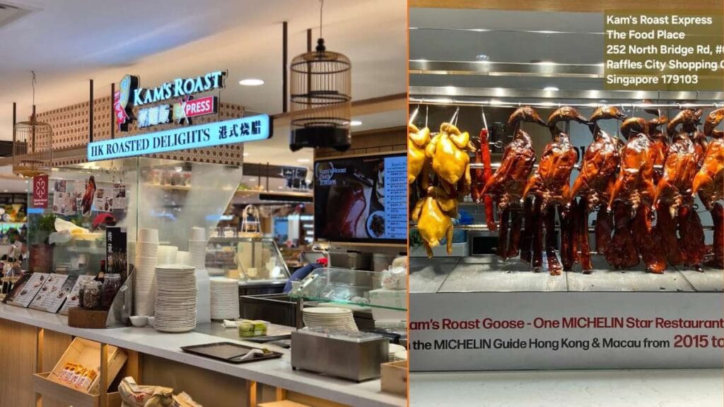 Kam's Roast Express: Plate of five treasure rice featuring roast duck and char siu from the Michelin quality stall  - raffles city food