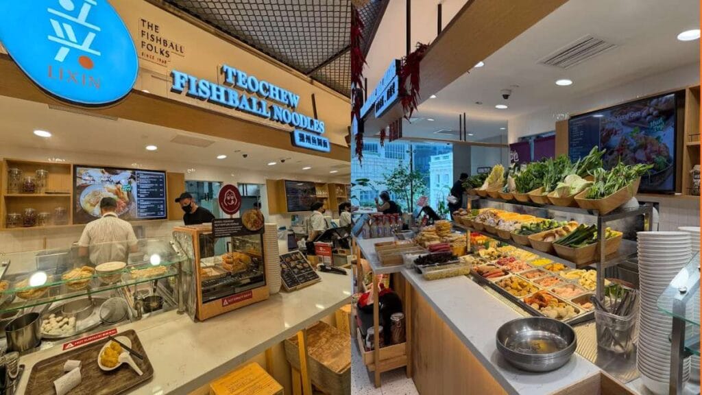 LiXin Teochew Fishball Noodles: Bowl of authentic handmade yellowtail fishball noodles from the heritage 1968 stall  - raffles city food