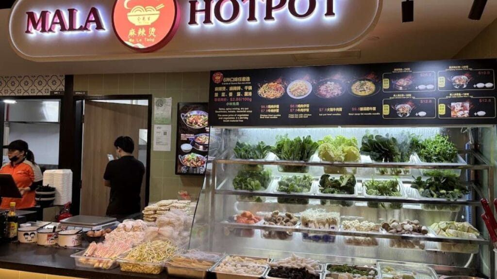 Mala Hotpot Stall spicy Sichuan mala bowls at Changi City Point food court Singapore Changi City Point Food Guide