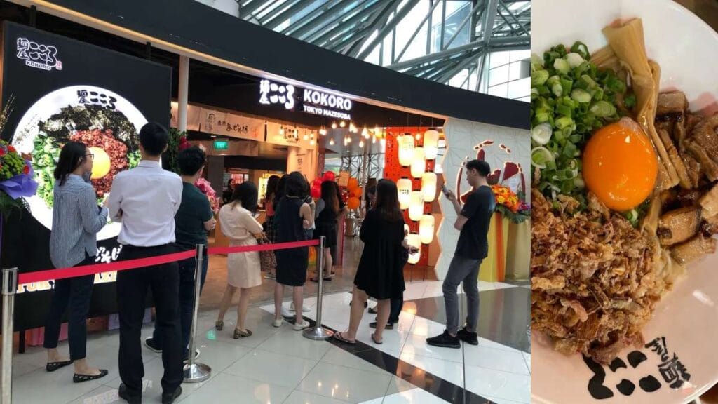 Suntec City Food Guide (2026): 25 Best Places to Eat, Halal, Cheap & Hidden Gems 15 Menya Kokoro Tokyo Mazesoba: Tokyo-style mazesoba brothless ramen with meat sauce Suntec City Food