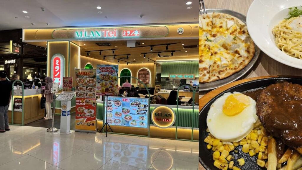 Milan Tei: Fusion Japanese-Italian pasta and pizza dishes displayed at Milan Tei restaurant.