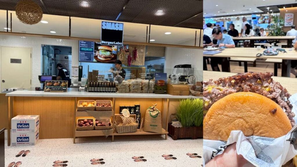 Smash by BurgerLabo: Crispy double smash burger made with Aberdeen Angus beef and melted American cheese  - raffles city food