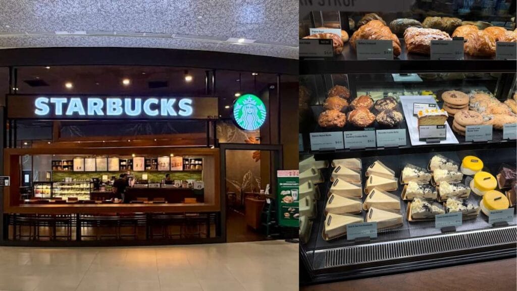 Starbucks: Iconic Starbucks storefront with comfortable seating for coffee and study - Plaza Singapura Cafe