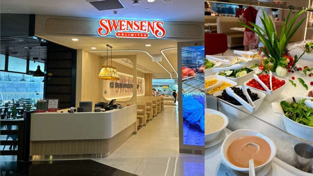 Swensen’s Unlimited: A large buffet spread featuring a variety of ice cream flavors, Western mains, and desserts at Swensen’s Unlimited.