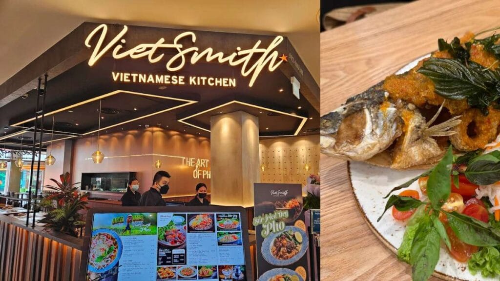 VietSmith: Authentic Vietnamese pho beef noodles and fresh spring rolls served in a contemporary dining setting.