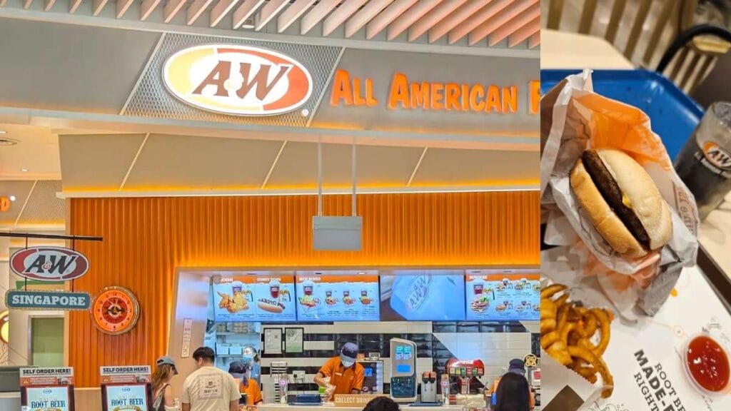Classic Root Beer floats and Coney Dogs at A&W Jewel Changi Airport
