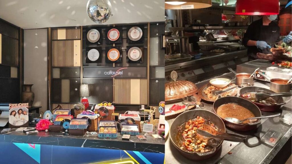 An extensive premium seafood-on-ice station at Carousel, the award-winning halal buffet in Royal Plaza on Scotts.