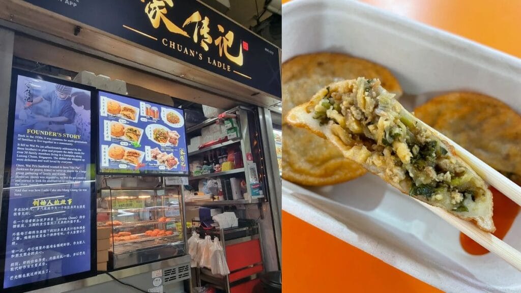 Traditional deep fried ladle cakes from Chuan's Ladle tekka centre stall