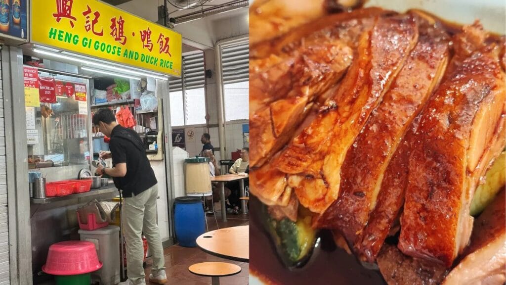 Teochew braised duck rice from Heng Gi Goose and Duck Rice tekka centre stall