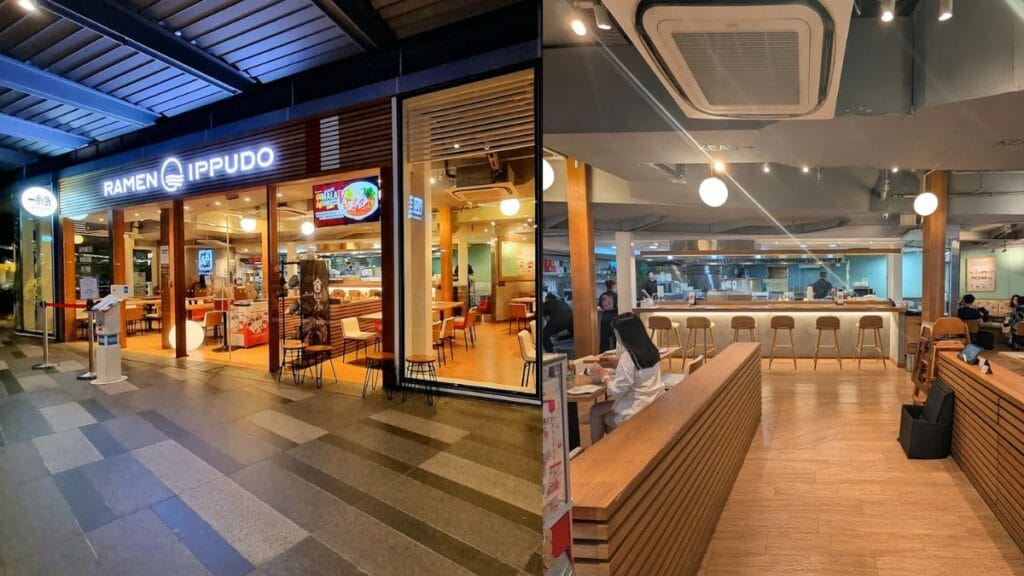 IPPUDO: "World-famous IPPUDO Hakata style ramen restaurant storefront at Star Vista L2-19"