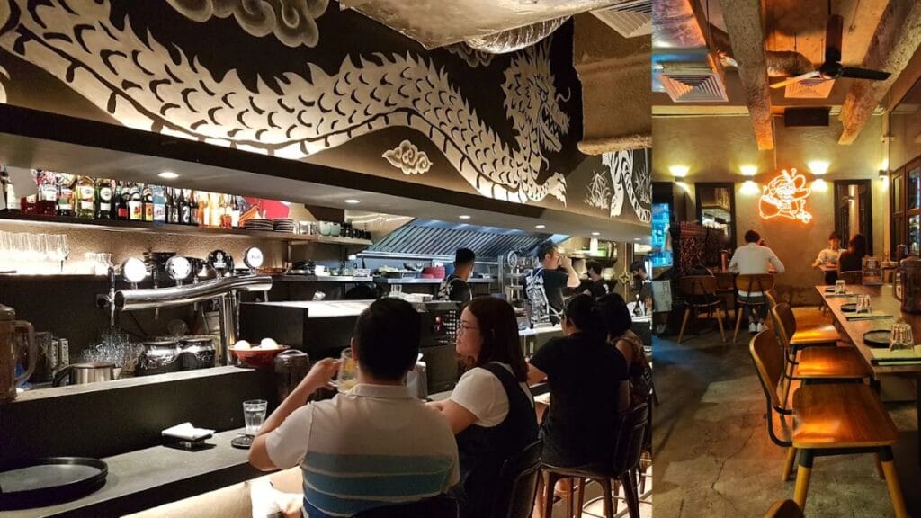 A beautiful presentation of cold noodles topped with premium seafood at Torasho Ramen and Charcoal Bar offering a creative take on the best ramen in Singapore